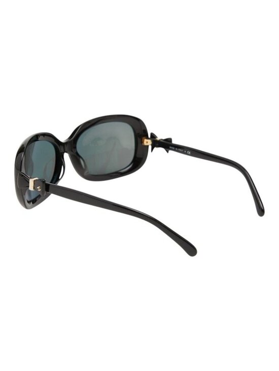 Chanel CC Logo Ribbon Motif Sunglasses Eyewear Black Acetate main image 5